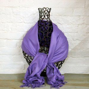 Oussum Women Purple Beautiful Winter Viscose Scarves Soft Silky Scarf